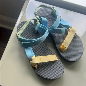 Teva Blue and Green Strappy Sandals